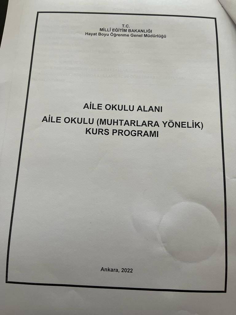 Aile Okulu (Muhtarlara Yönelik) Kurs Programı