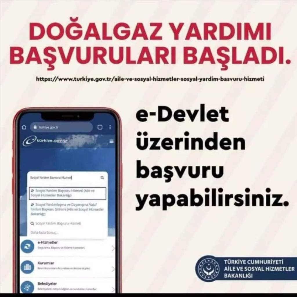 E-Devlet Üzerinden Doğalgaz Yardımı Başvurusu