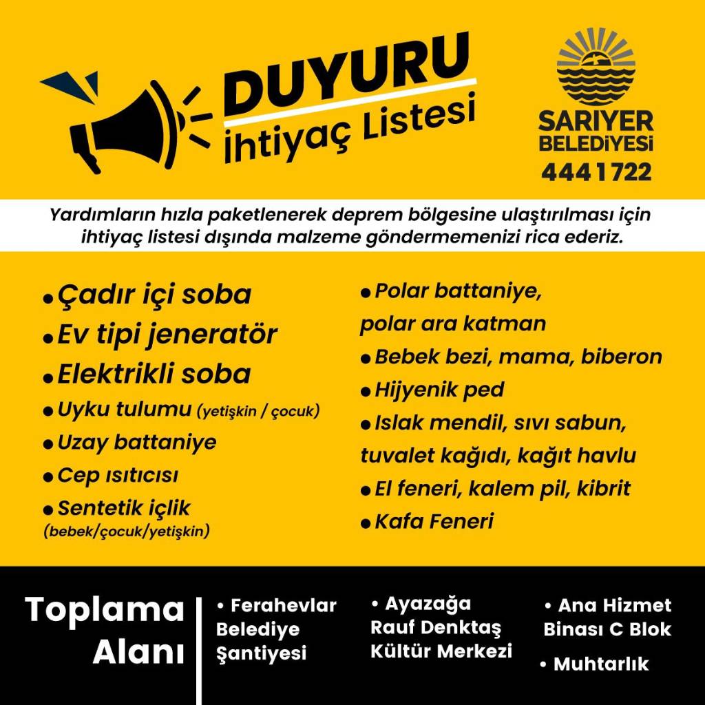 Yardımlar cemevinde ve muhtarlıkta toplanıyor.